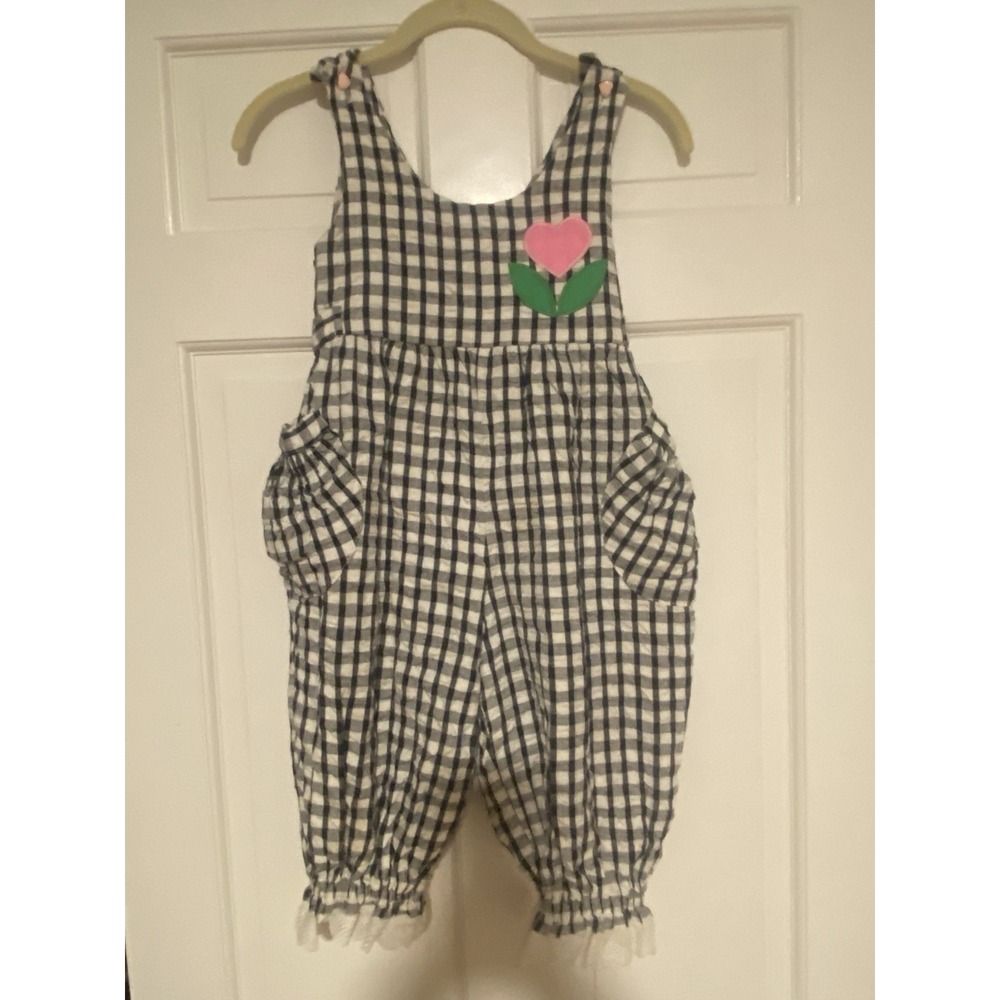 Vintage Ellen Miklas Girls/kids 6 Overalls Jumpsuit